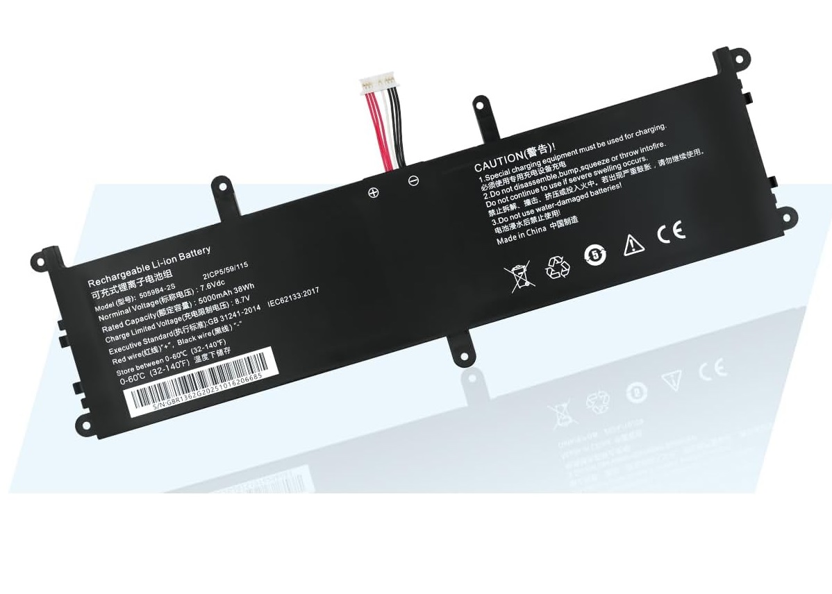 (kuva varten) akut 5059B4-2S Chuwi GemiBook 13.3 Inch CWI528, Pro 14 CWI529 7.6V 38Wh