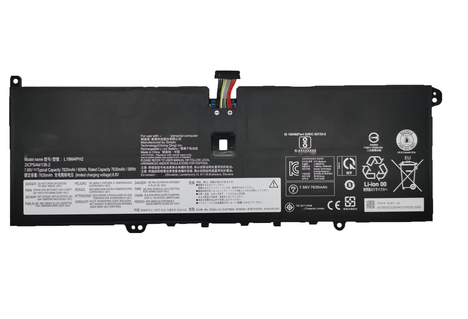 (kuva varten) akut L19M4PH2 L19C4PH2 Lenovo Ideapad Yoga 9-14ITL5 82BG